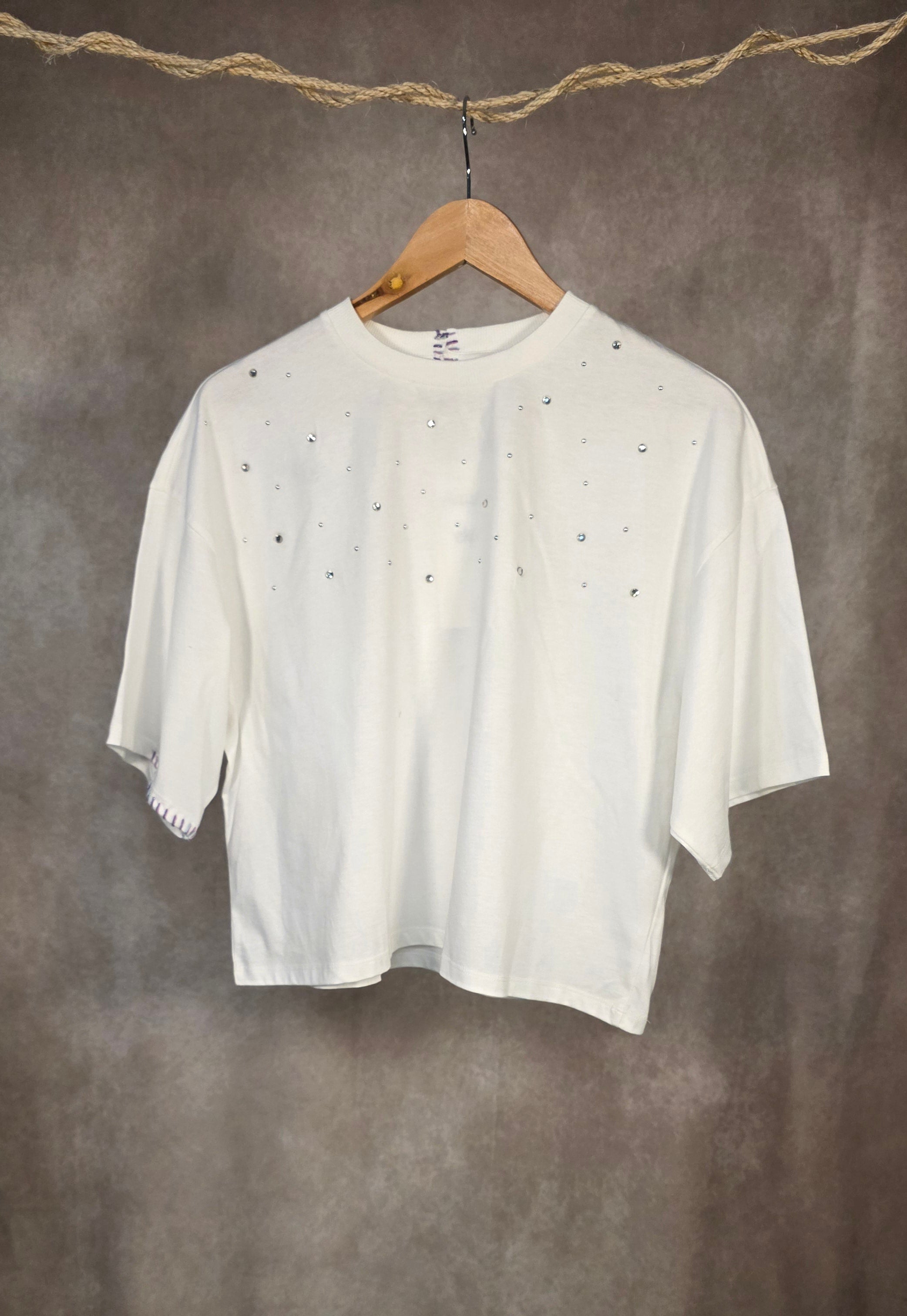 T-shirt con  strass