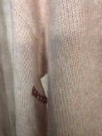 Cardigan in maglia con bottoni rosa cipria