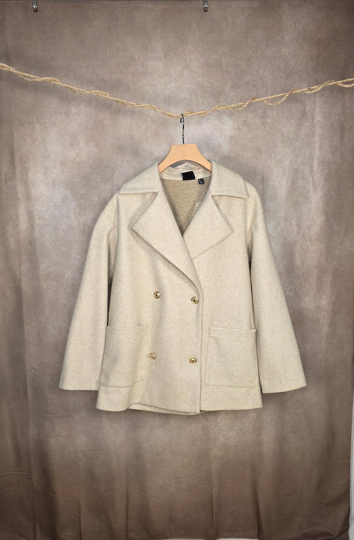 Caban doppiopetto beige