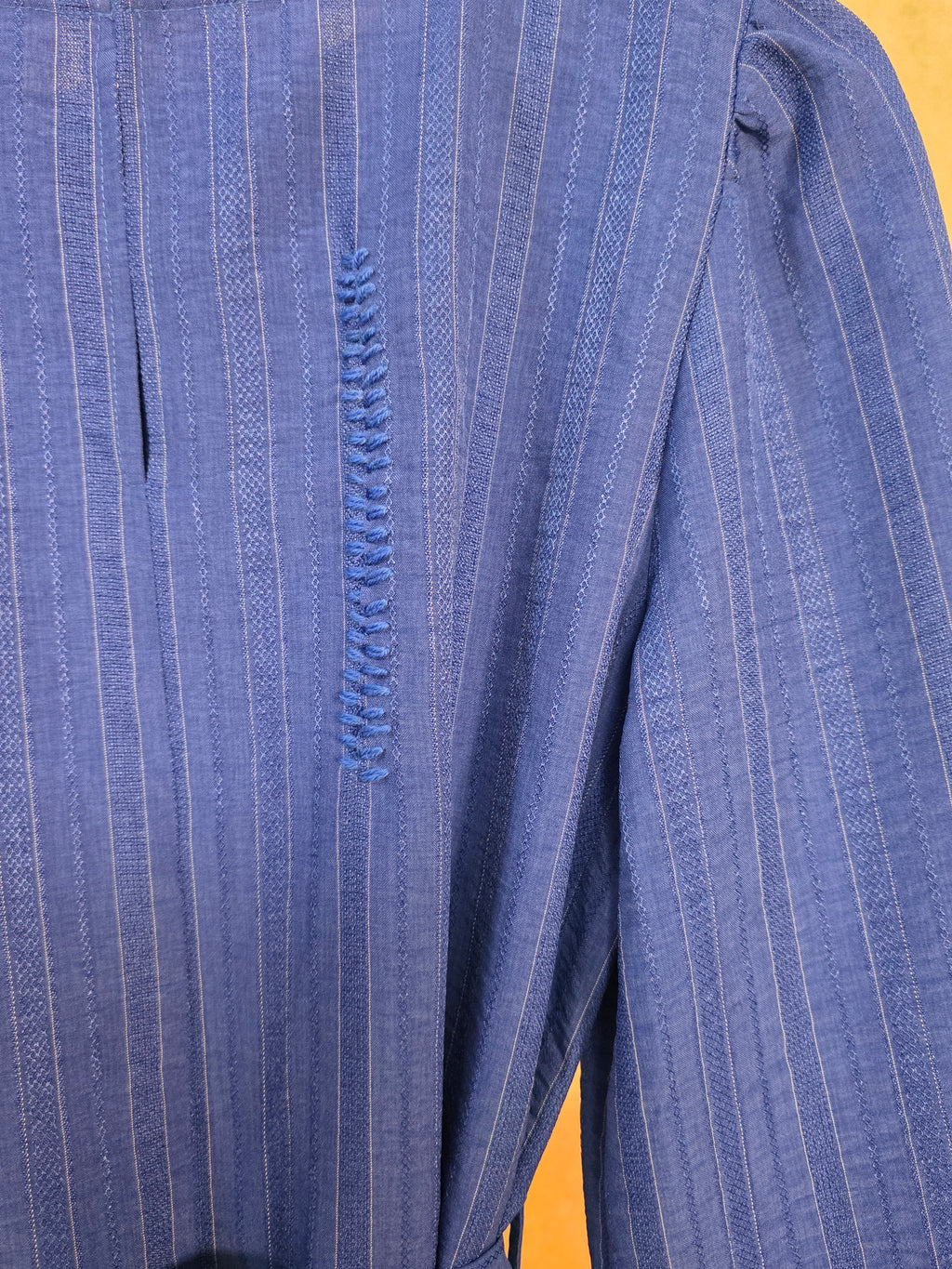 Abito midi blu brillante