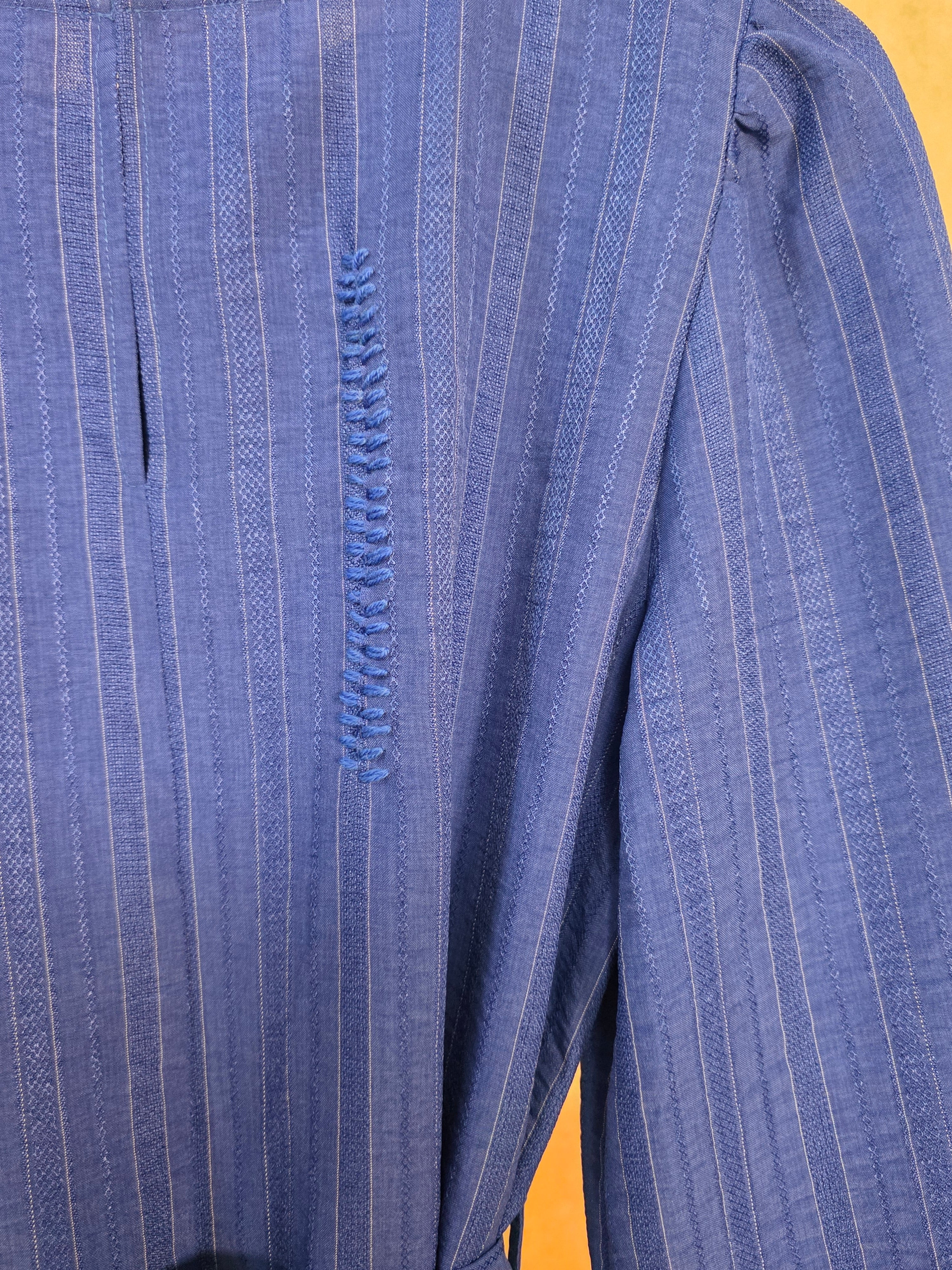 Abito midi blu brillante