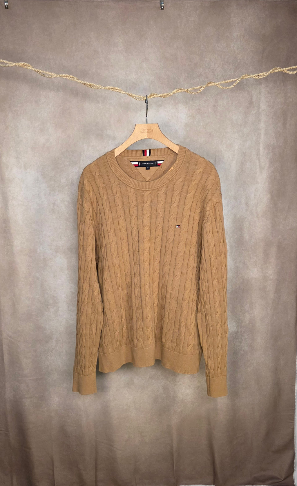 Maglione girocollo in maglia intrecciata