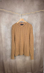 Maglione girocollo in maglia intrecciata