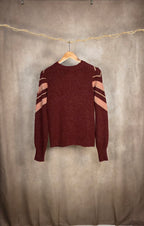 Maglione bordeaux in morbida maglia