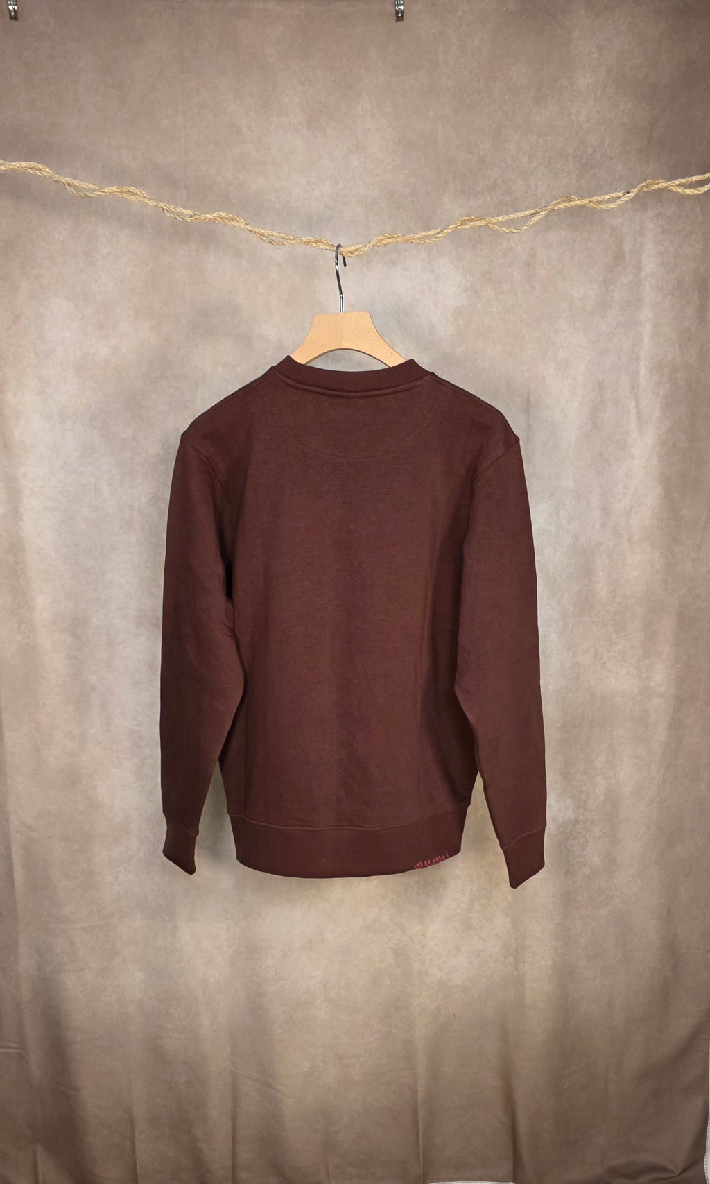 Felpa girocollo bordeaux con logo