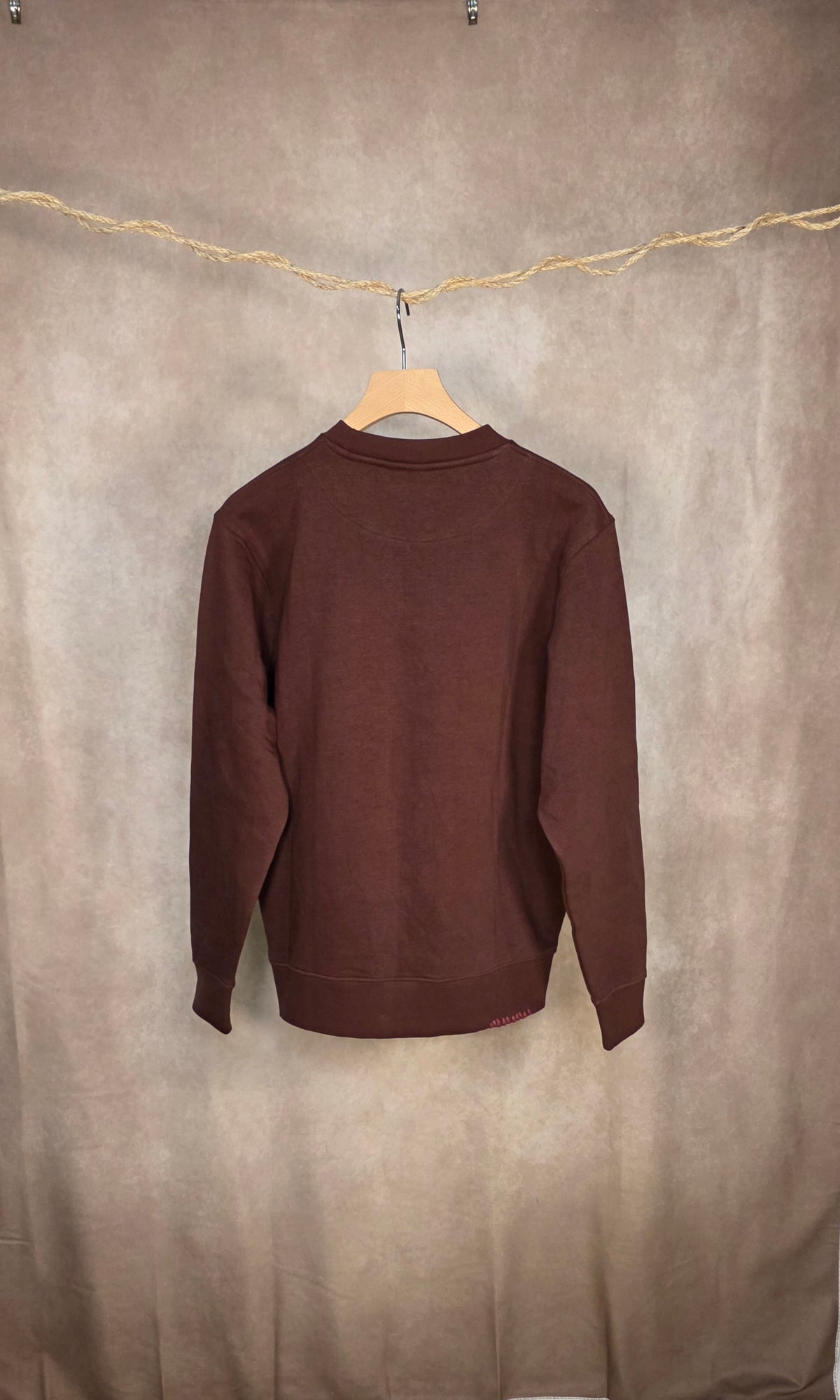 Felpa girocollo bordeaux con logo