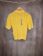 Cardigan a maniche corte in maglia traforata