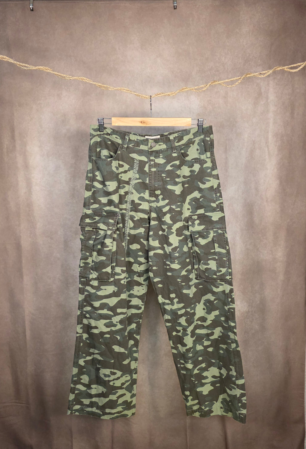 Pantaloni cargo in cotone baggy fit