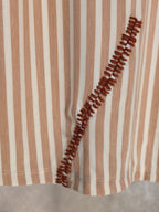 Top gessato con bottoni