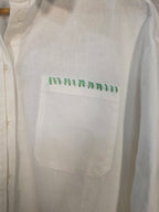 Camicia bianca in misto cotone organico e lino