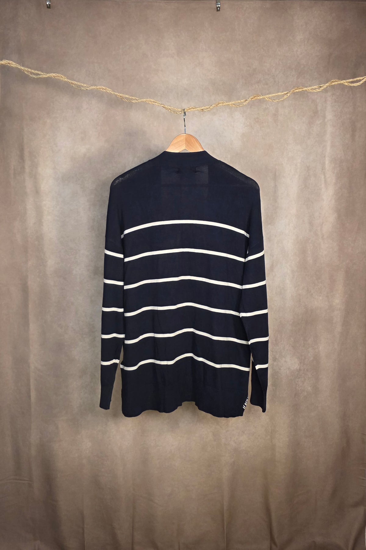 Cardigan aperto in maglia fine