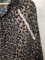 Camicia oversize con stampa animalier