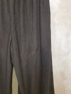 Pantaloni a gamba larga color marrone cioccolato