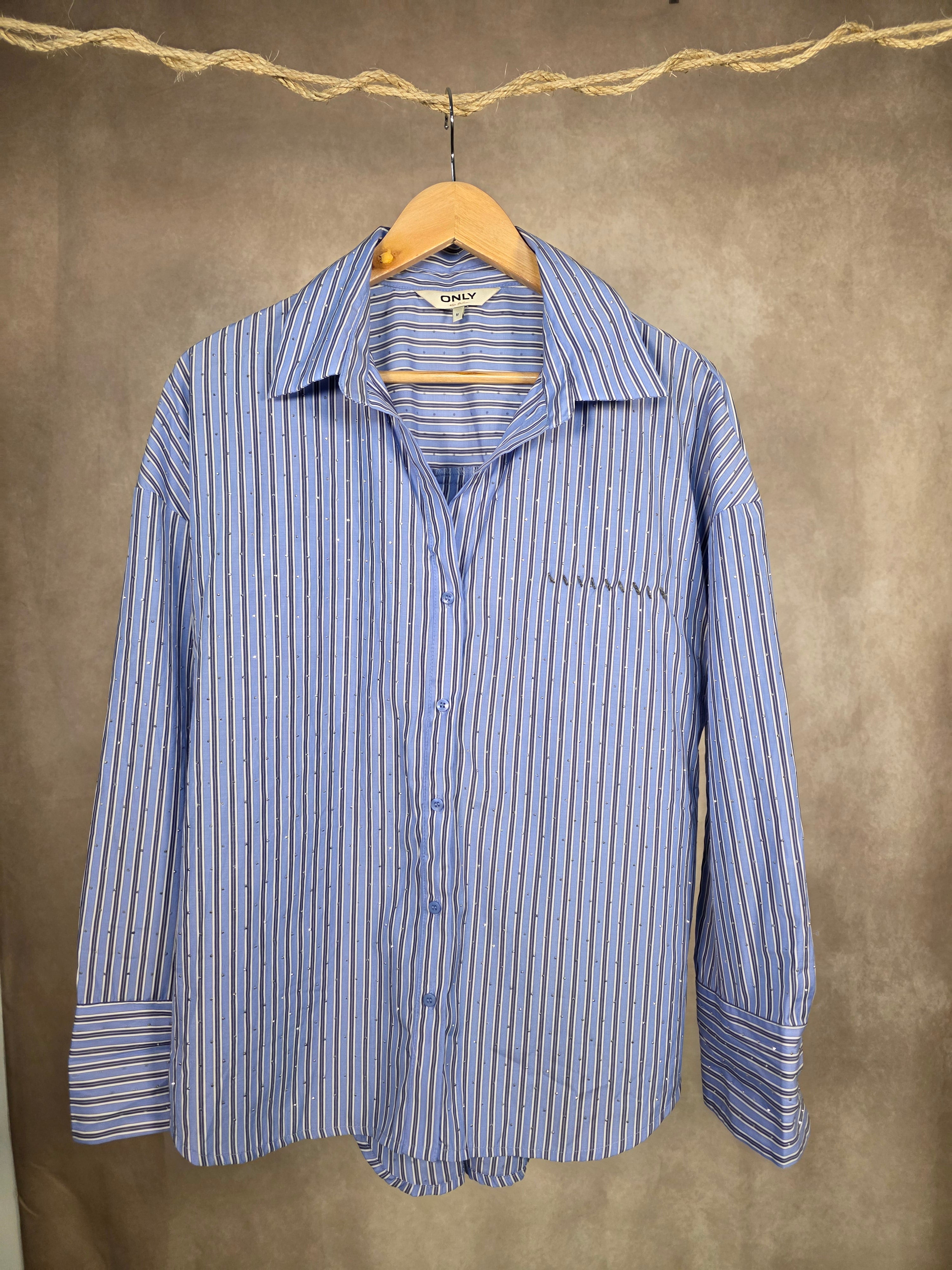Camicia con micro glitter