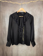 Camicia con colletto a ruches