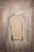 Maglione in cotone organico con mezza zip