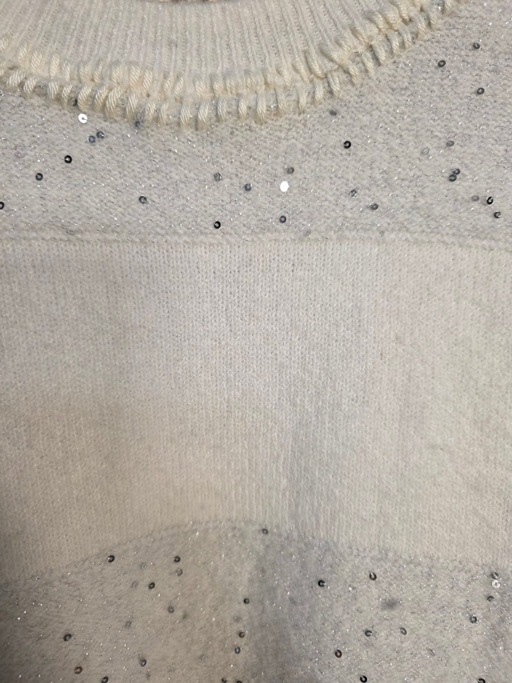 Maglione a righe con pailettes