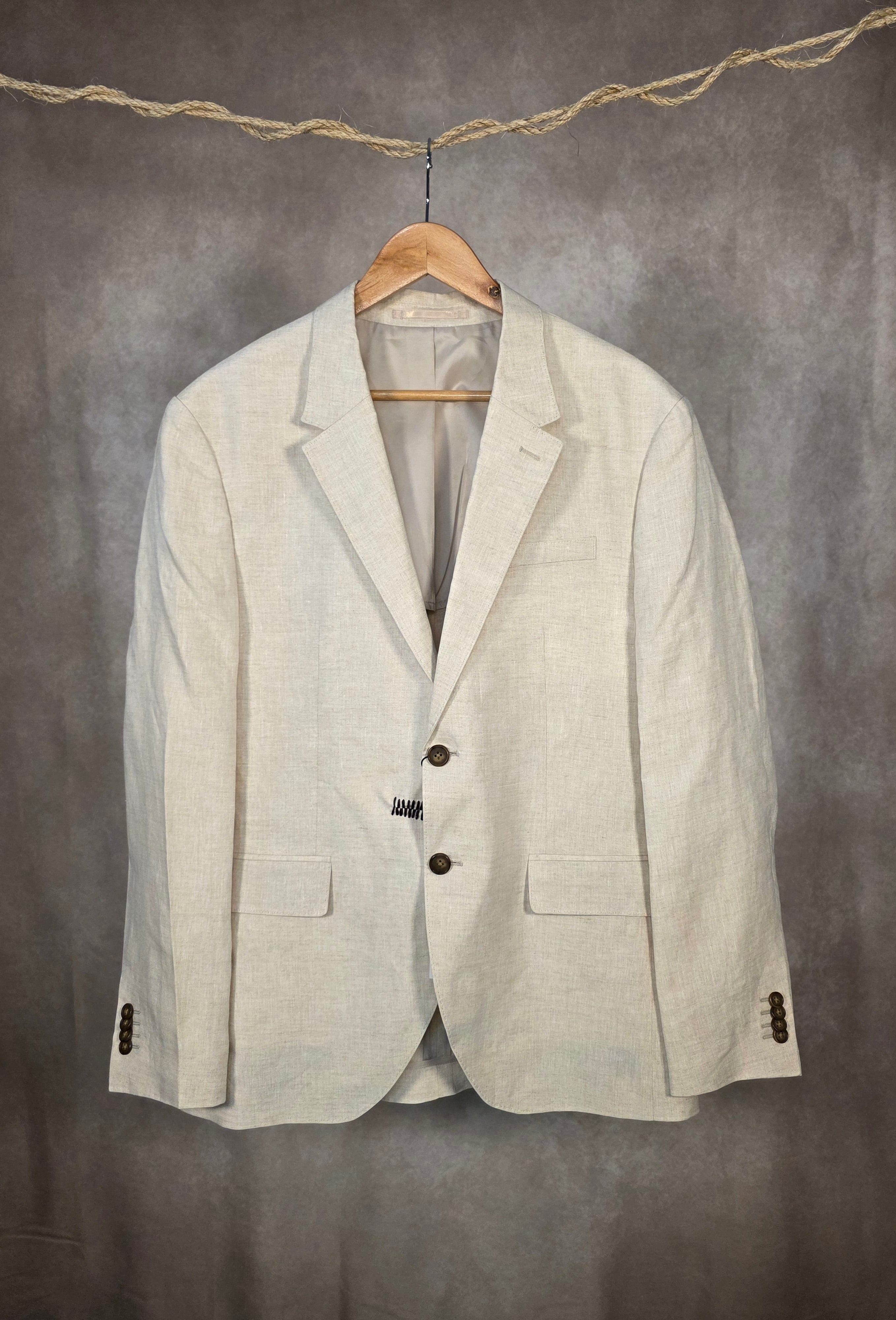 Blazer in lino color sabbia