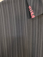 Camicia nera a righe in viscosa