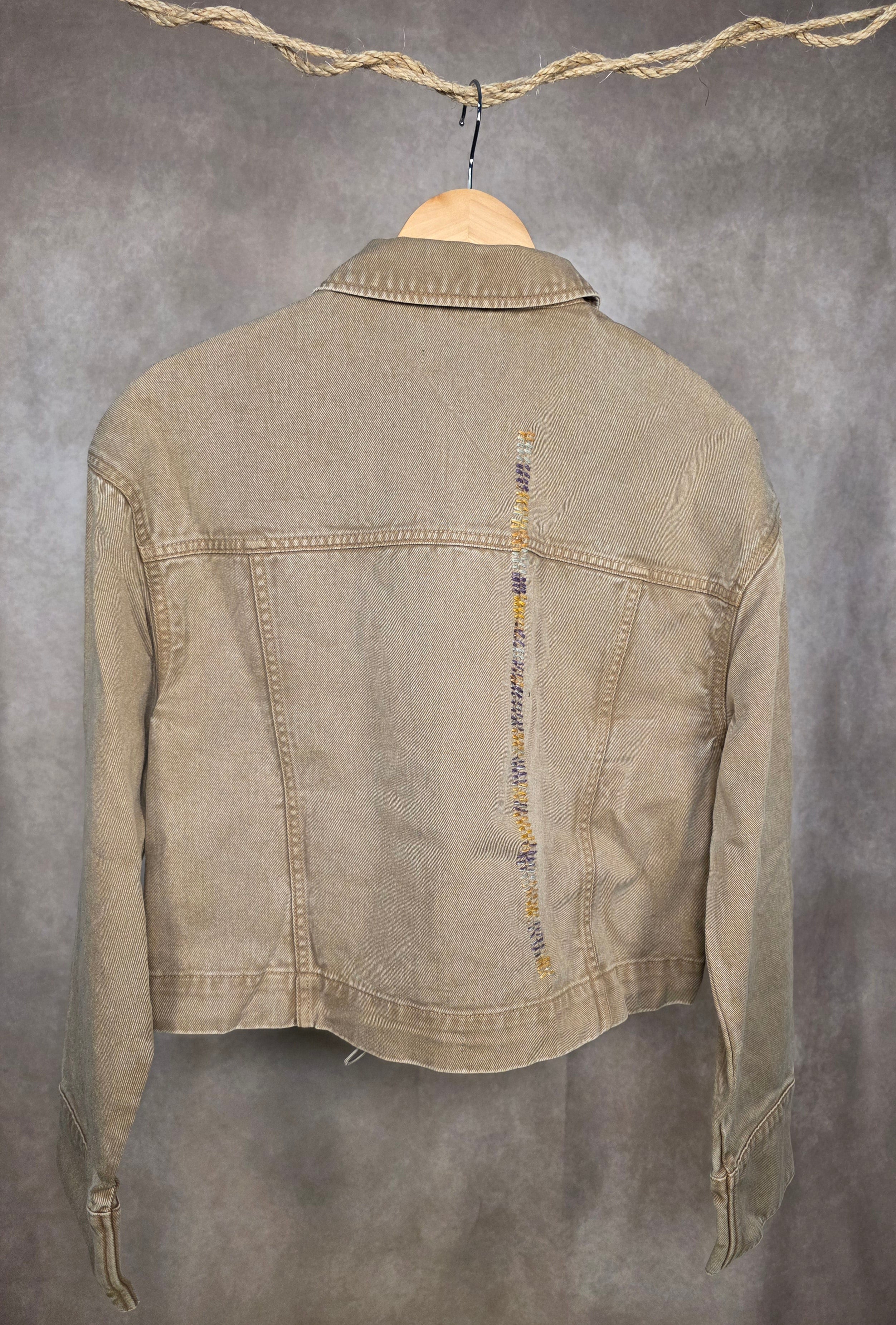 Giacca denim marrone