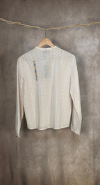 Camicia a maniche lunghe avorio