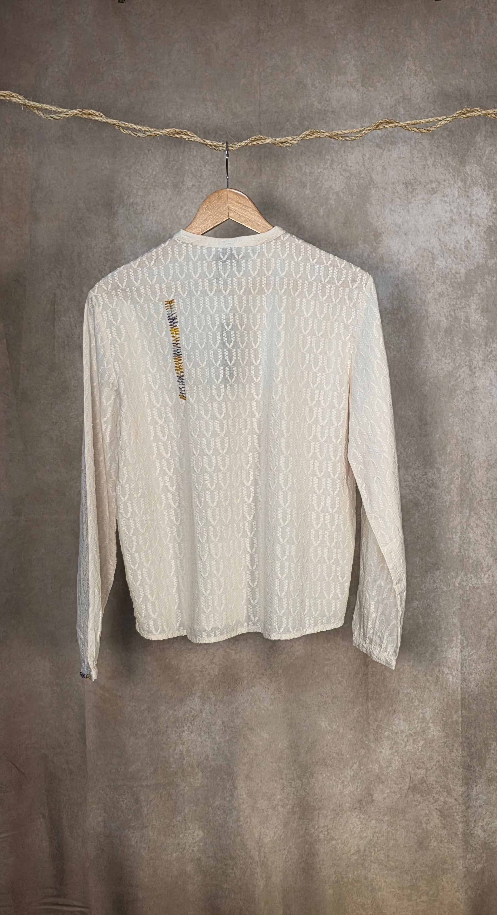 Camicia a maniche lunghe avorio
