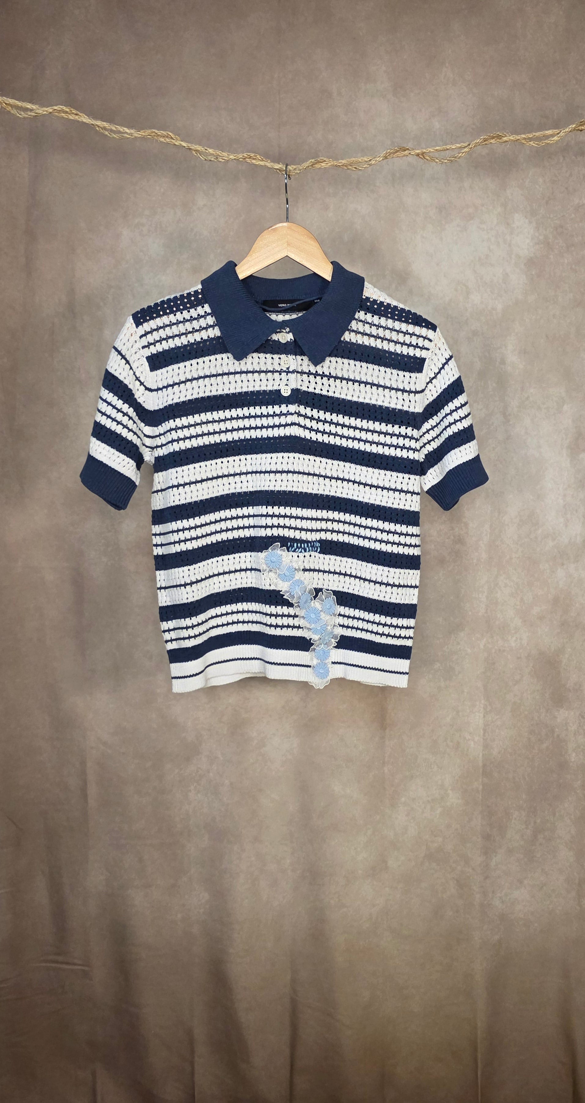 Polo in maglia a righe
