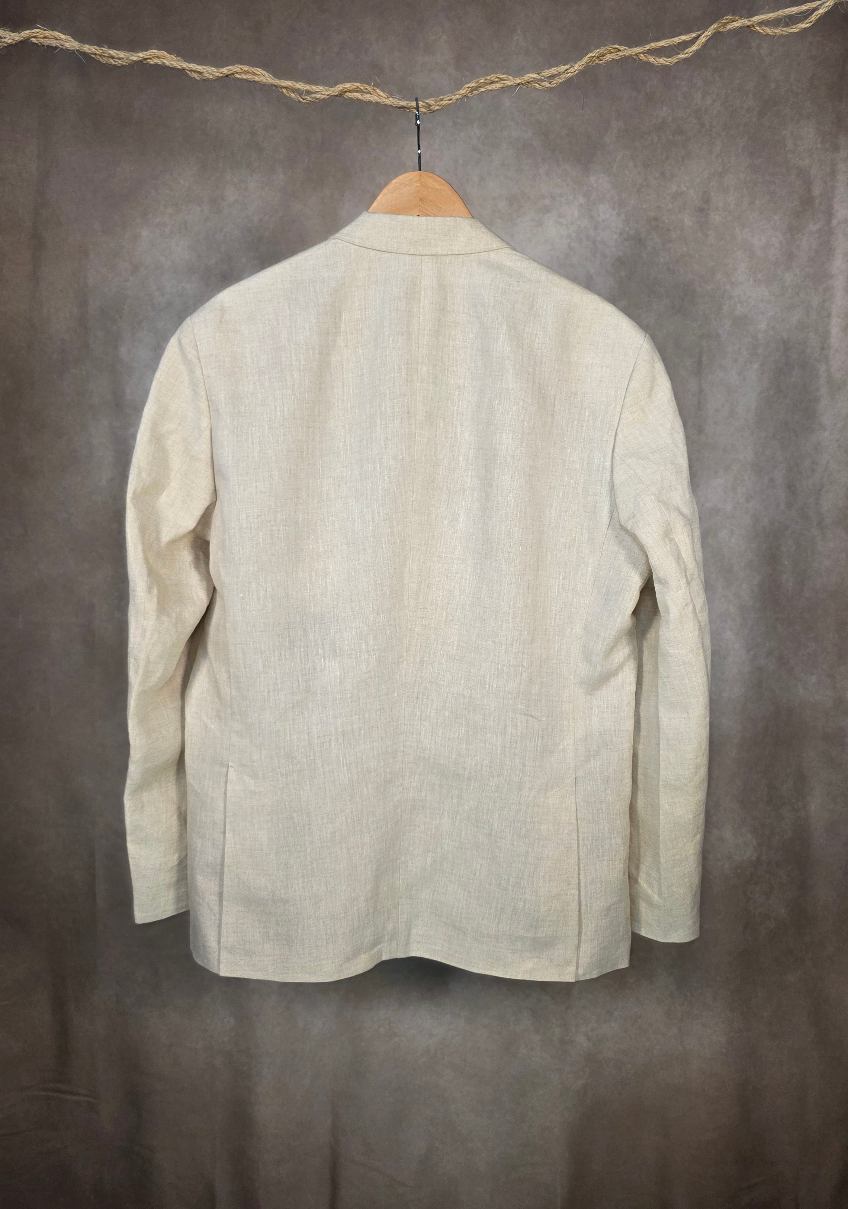 Blazer in lino color sabbia