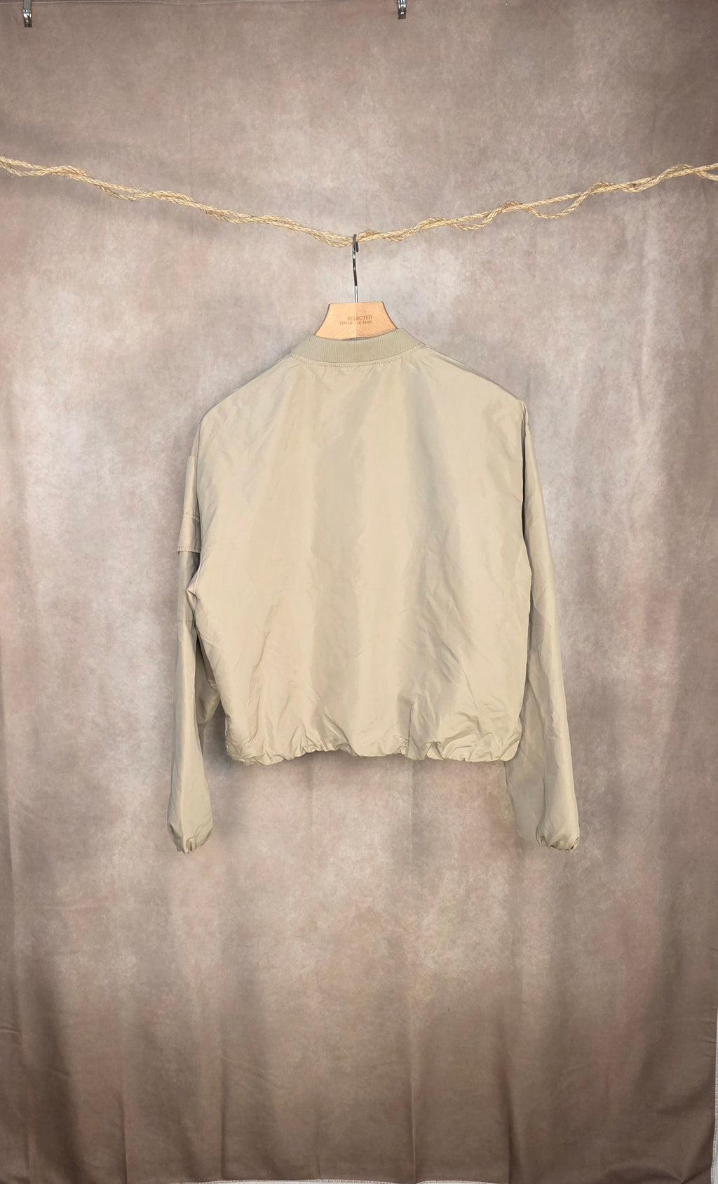 Giacca bomber leggera beige