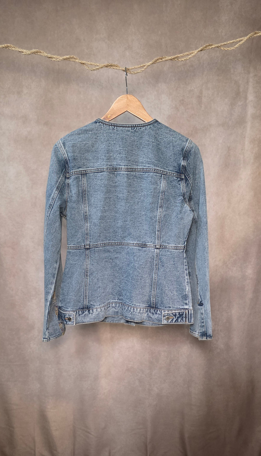 Giacca denim round neck