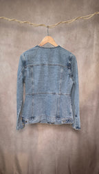 Giacca denim round neck