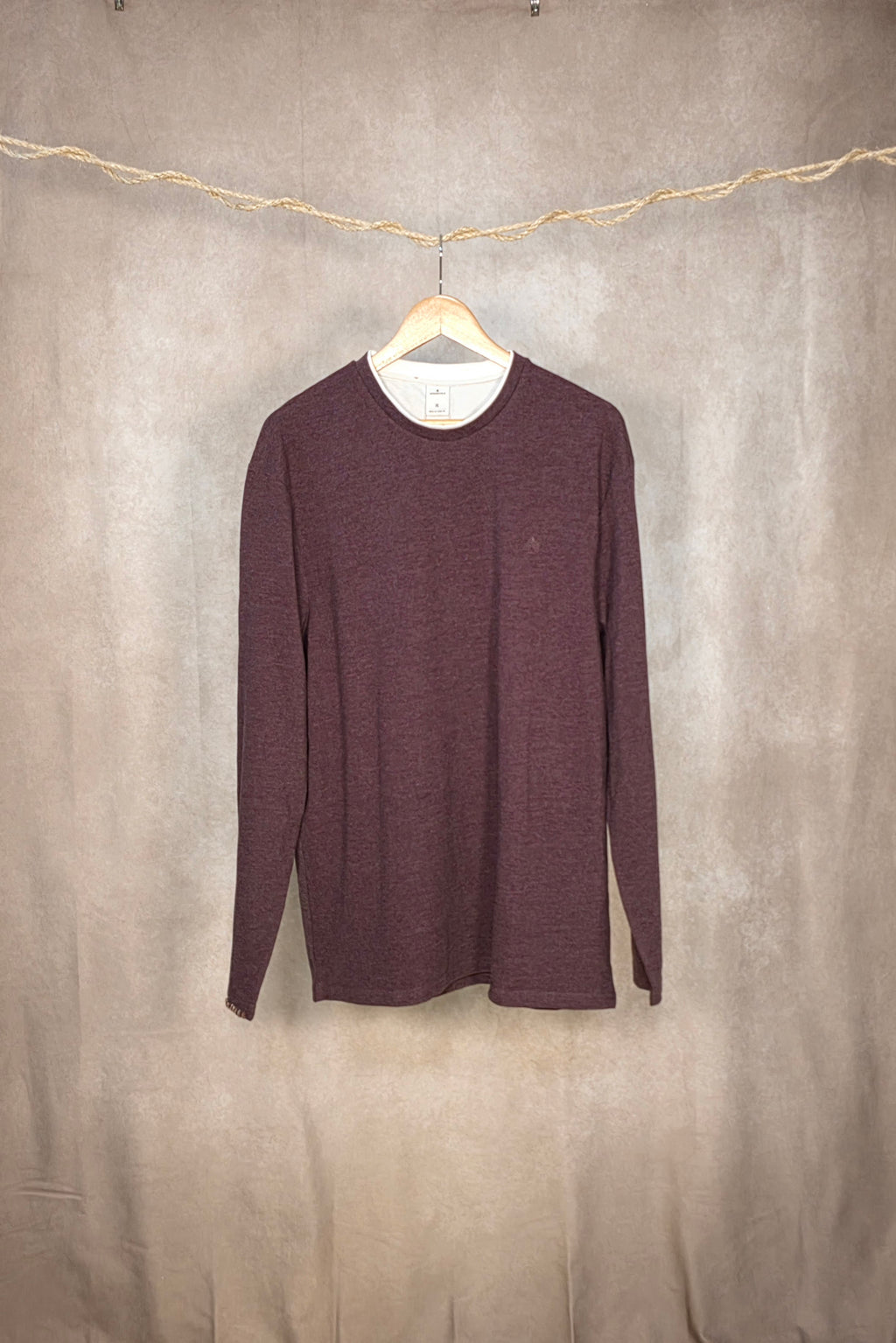 Polo girocollo in misto cotone