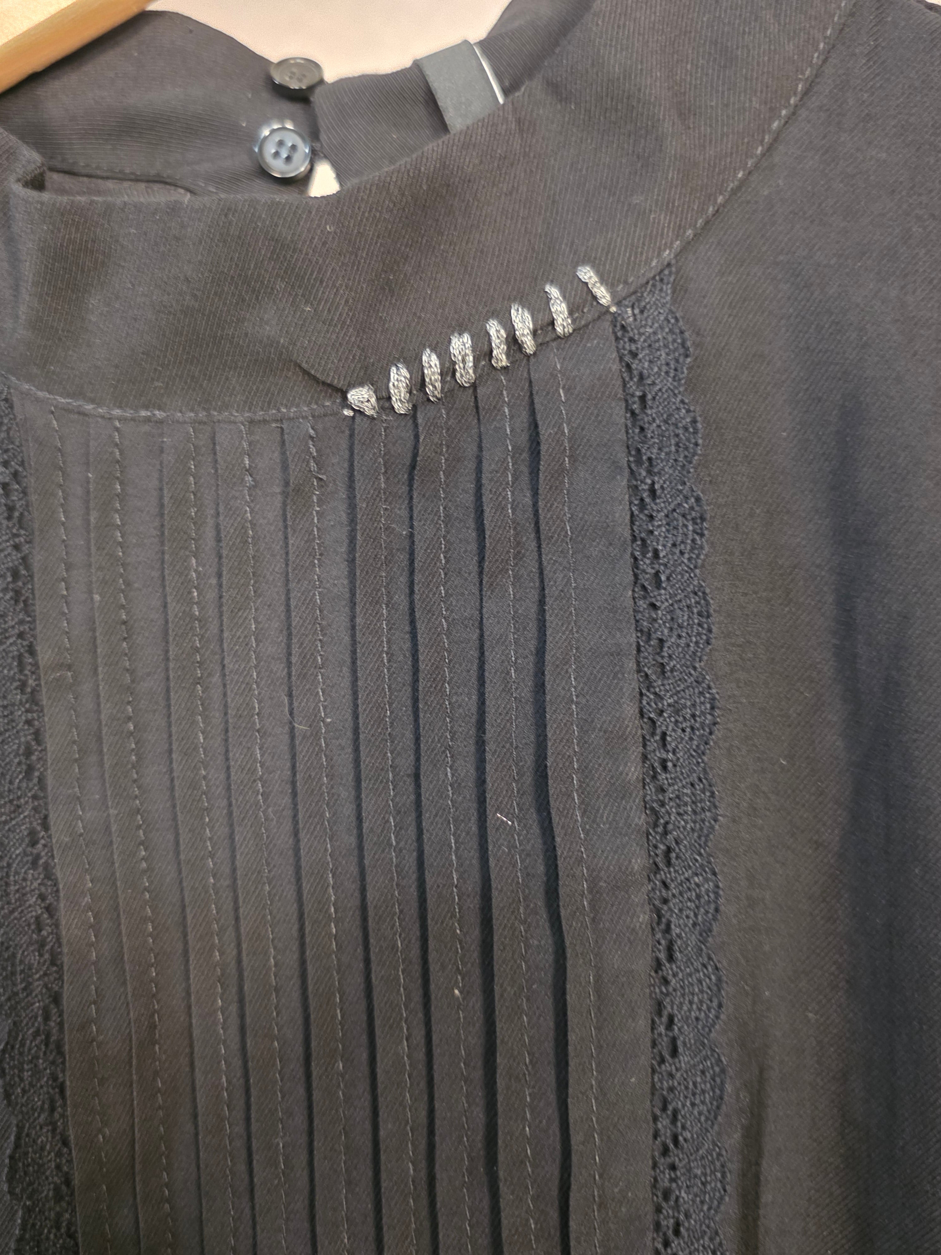 Camicia plisettata a maniche lunghe