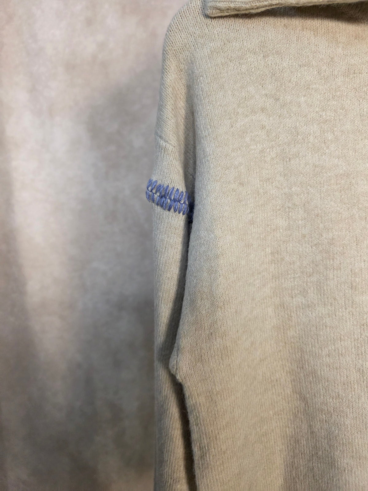Cardigan in maglia con maxi colletto