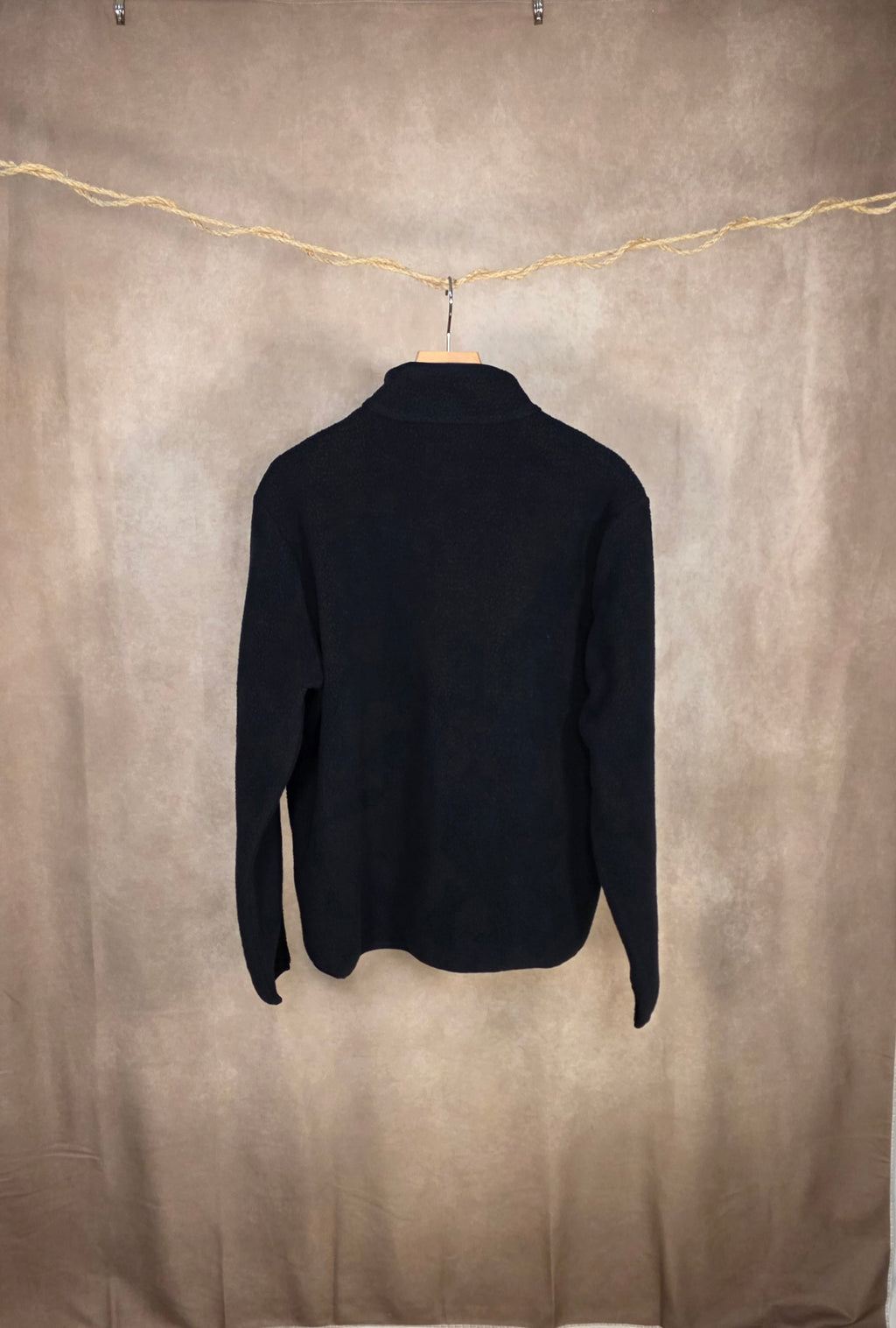 Felpa pile blu navy con zip