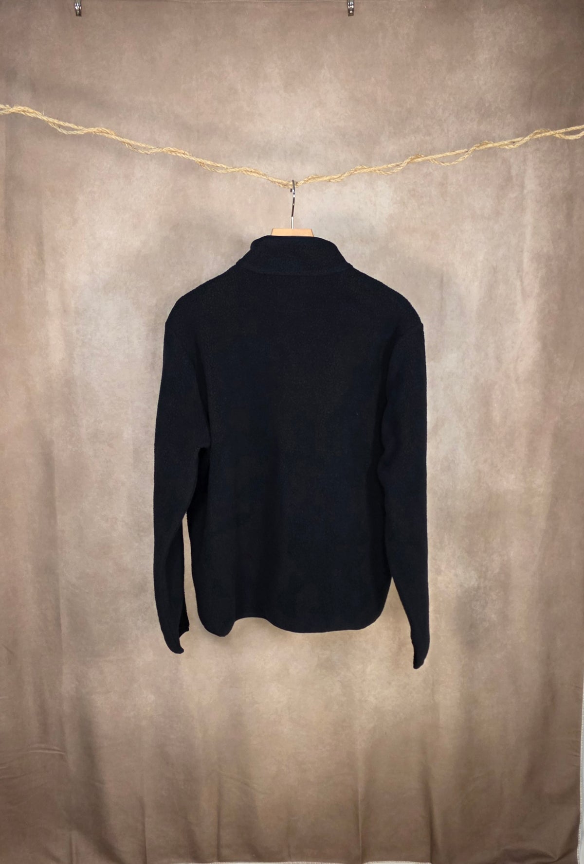 Felpa pile blu navy con zip