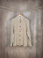 Camicia overshirt in fantasia sabbia