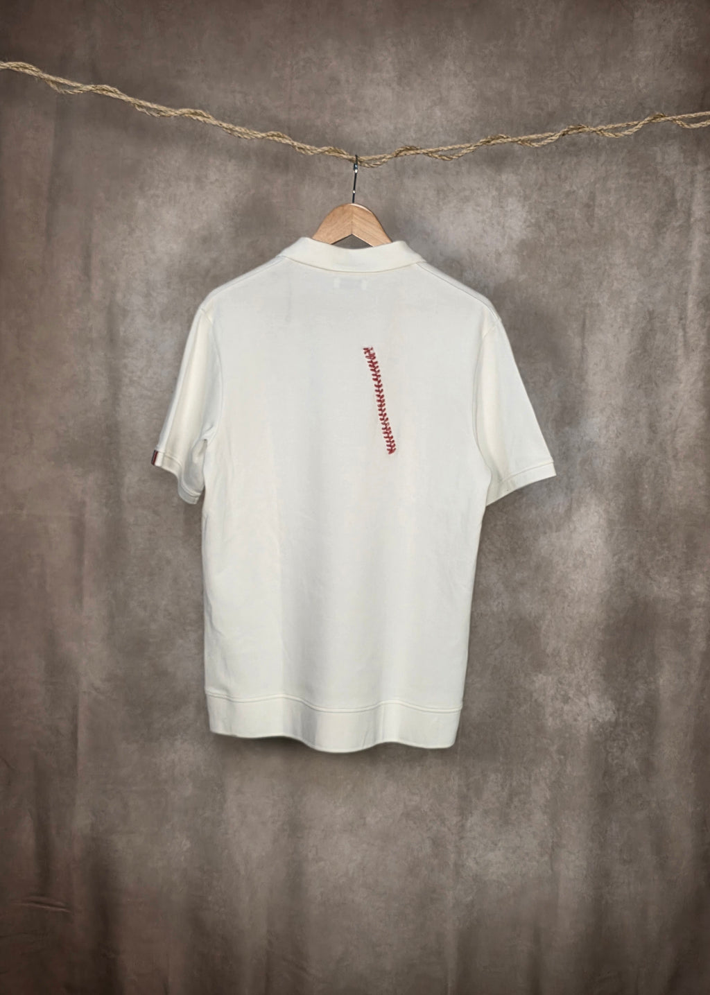 Polo piqué bianco in misto cotone