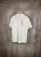 Polo piqué bianco in misto cotone