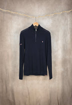 Maglione con mezza zip in cotone