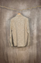 Camicia overshirt in fantasia sabbia