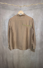 Camicia a manica lunga con colletto coreano