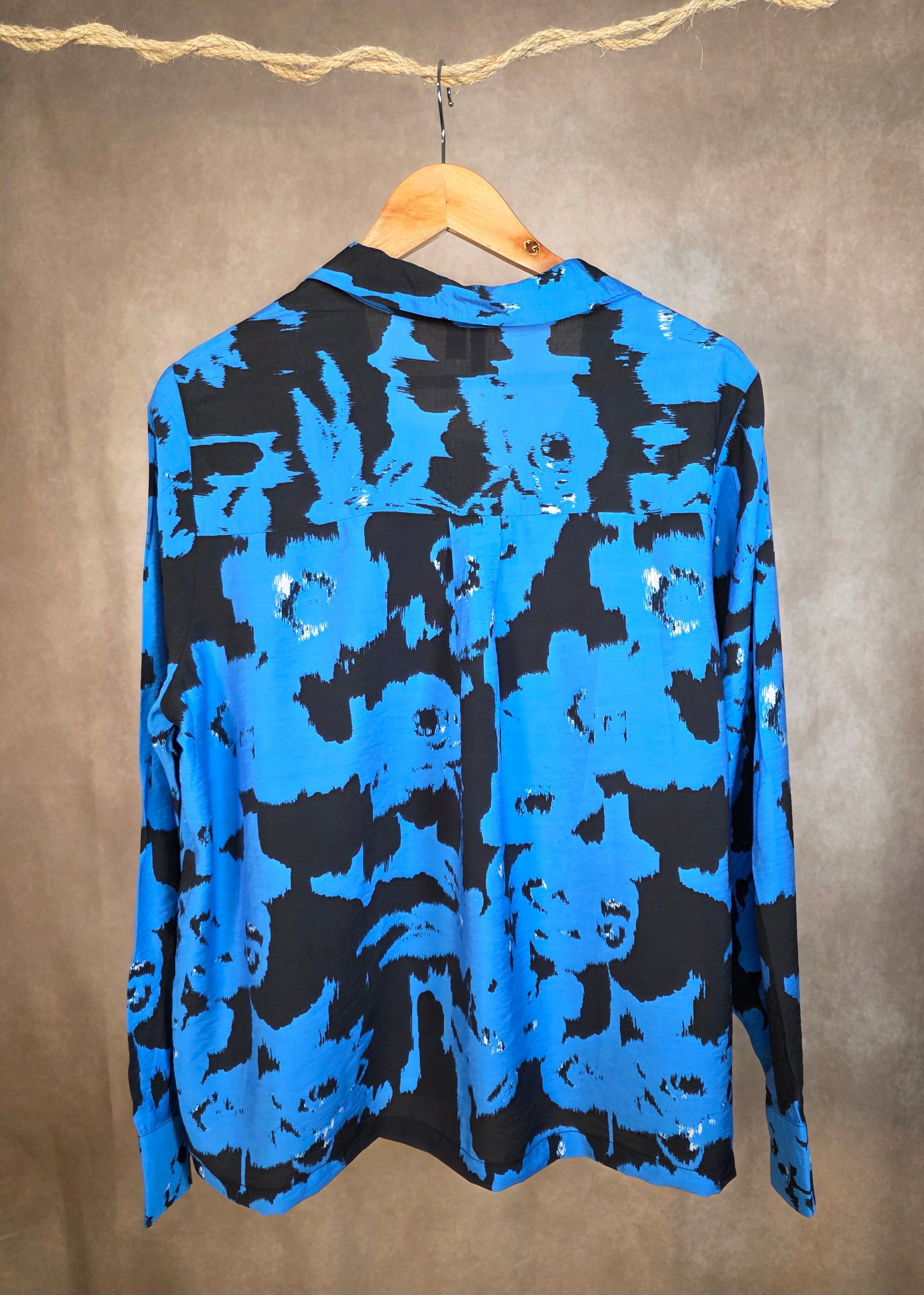 Camicia fantasia blu