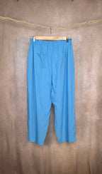 Pantaloni a gamba larga in misto lino